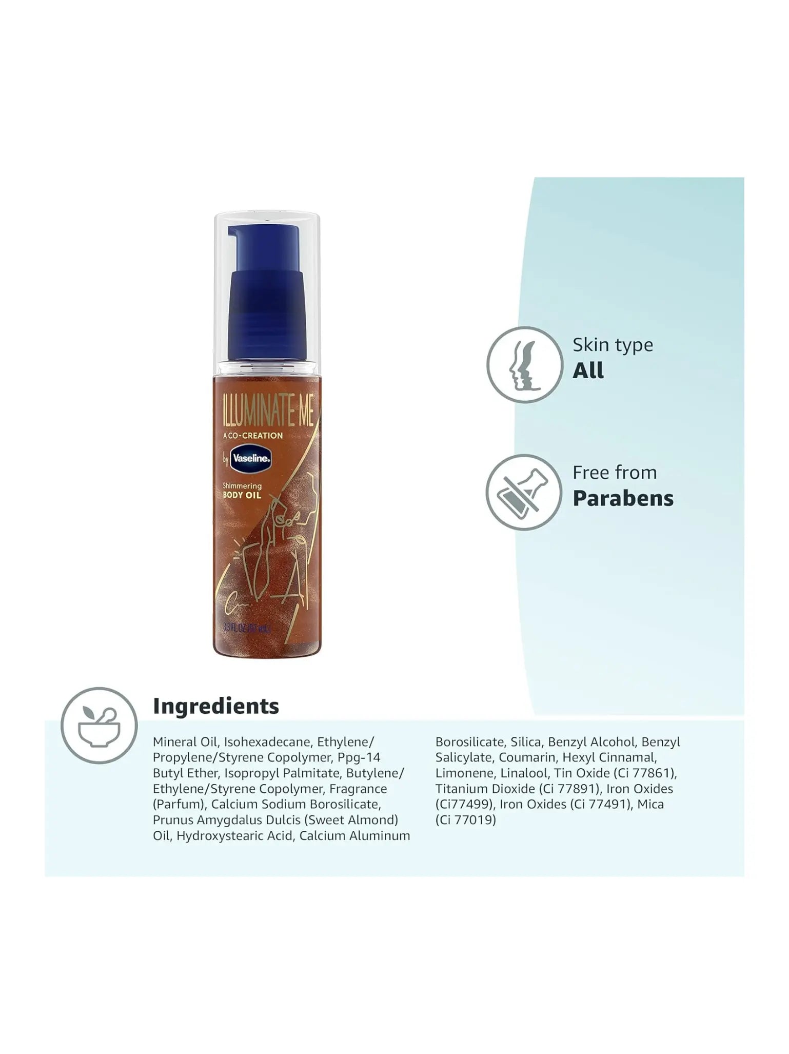Vaseline Illuminate Me Shimmering Body Oil 97ML VaselineGreenhouse Mall Suit 25, Ngong Road, Nairobi Kenya