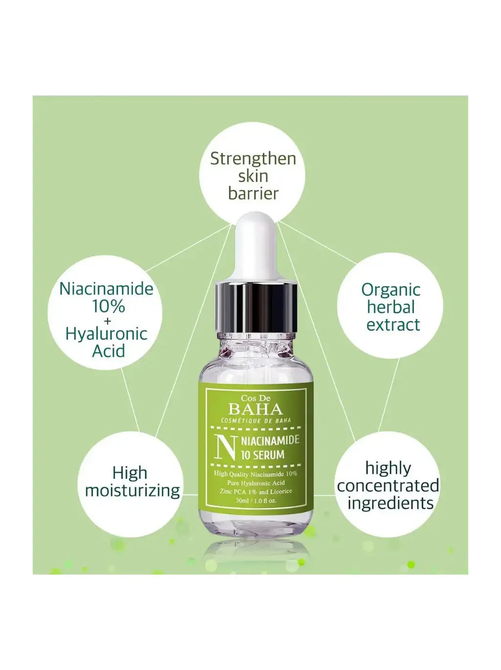 Cos De Baha Niacinamide 10% Serum – 30ml Cos De BahaGreenhouse Mall Suit 25, Ngong Road, Nairobi Kenya