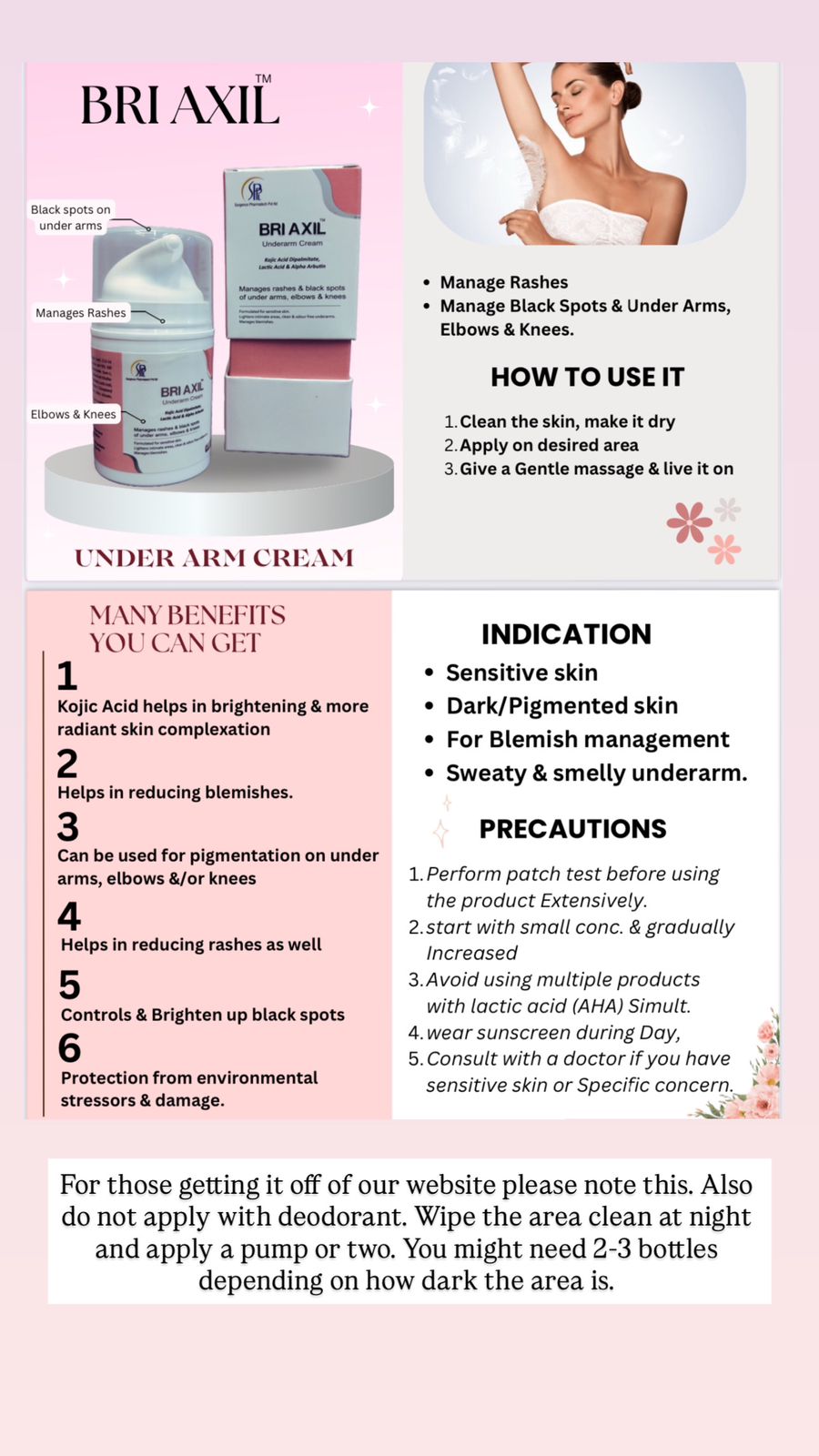 BRI Axil Under-Arm Cream-50g Bandari BeautyGreenhouse Mall Suit 25, Ngong Road, Kilimani, Nairobi Kenya