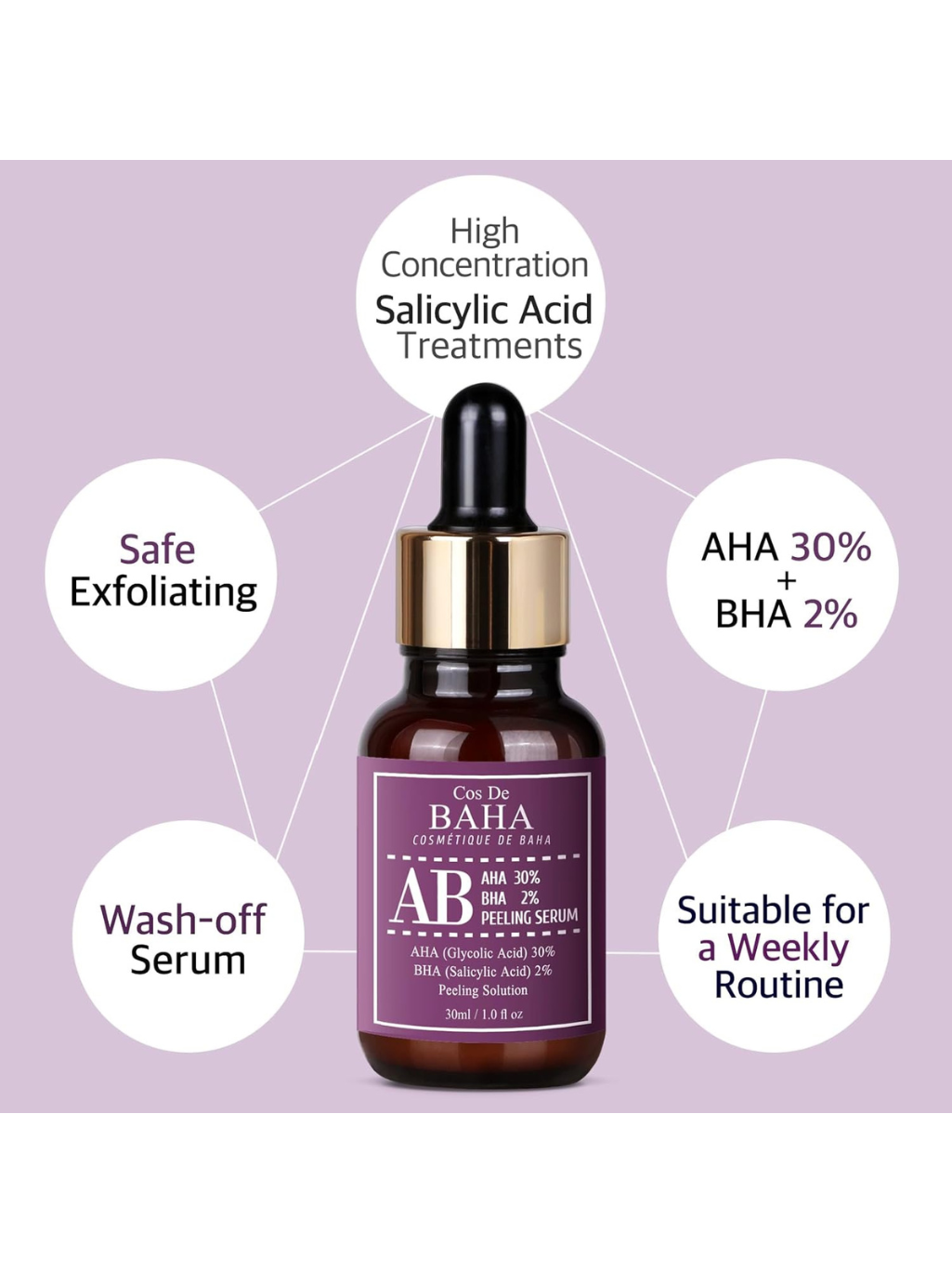 Cos De Baha AHA 30% BHA 2% Peeling Serum-30ml