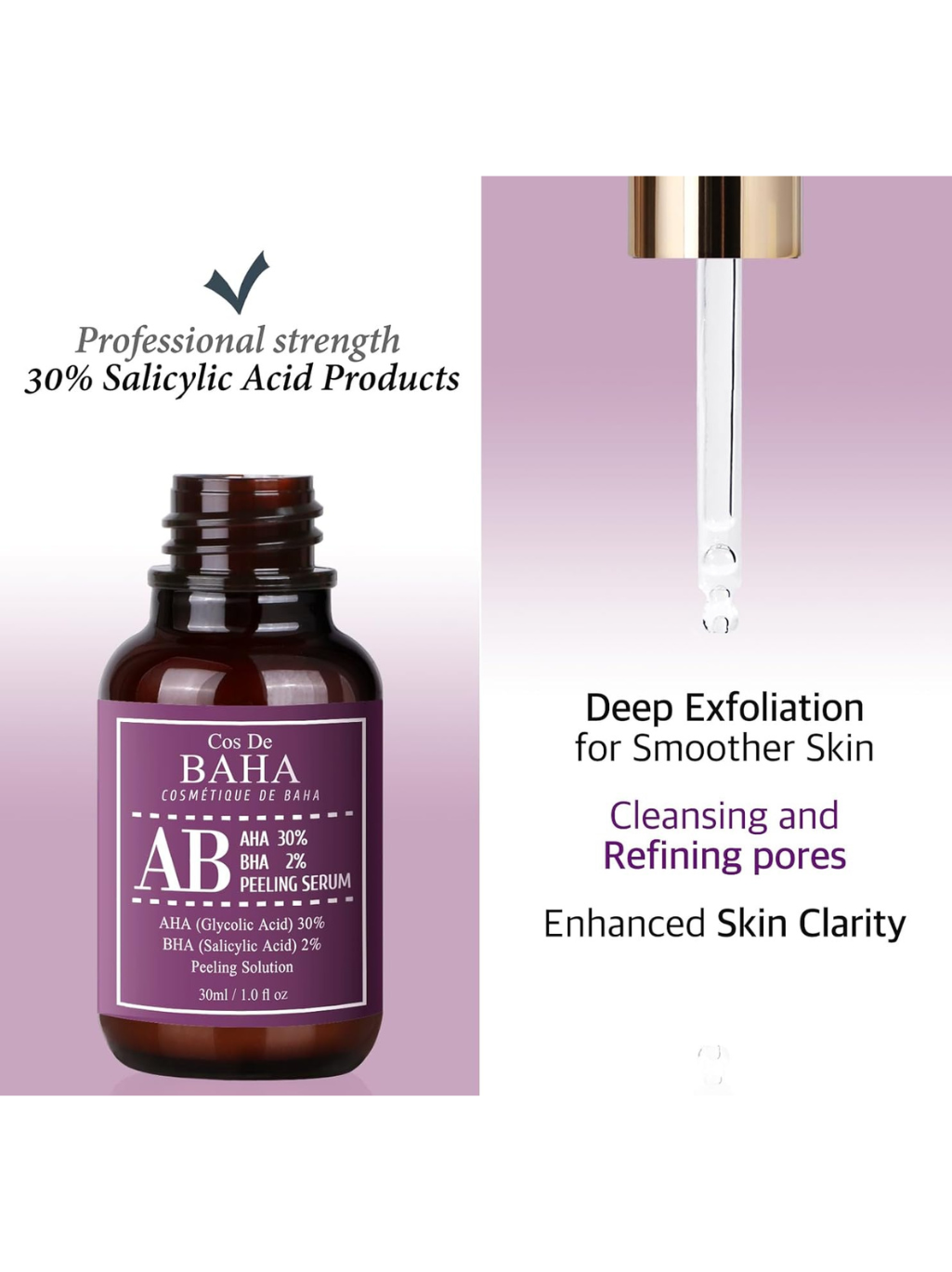 Cos De Baha AHA 30% BHA 2% Peeling Serum-30ml