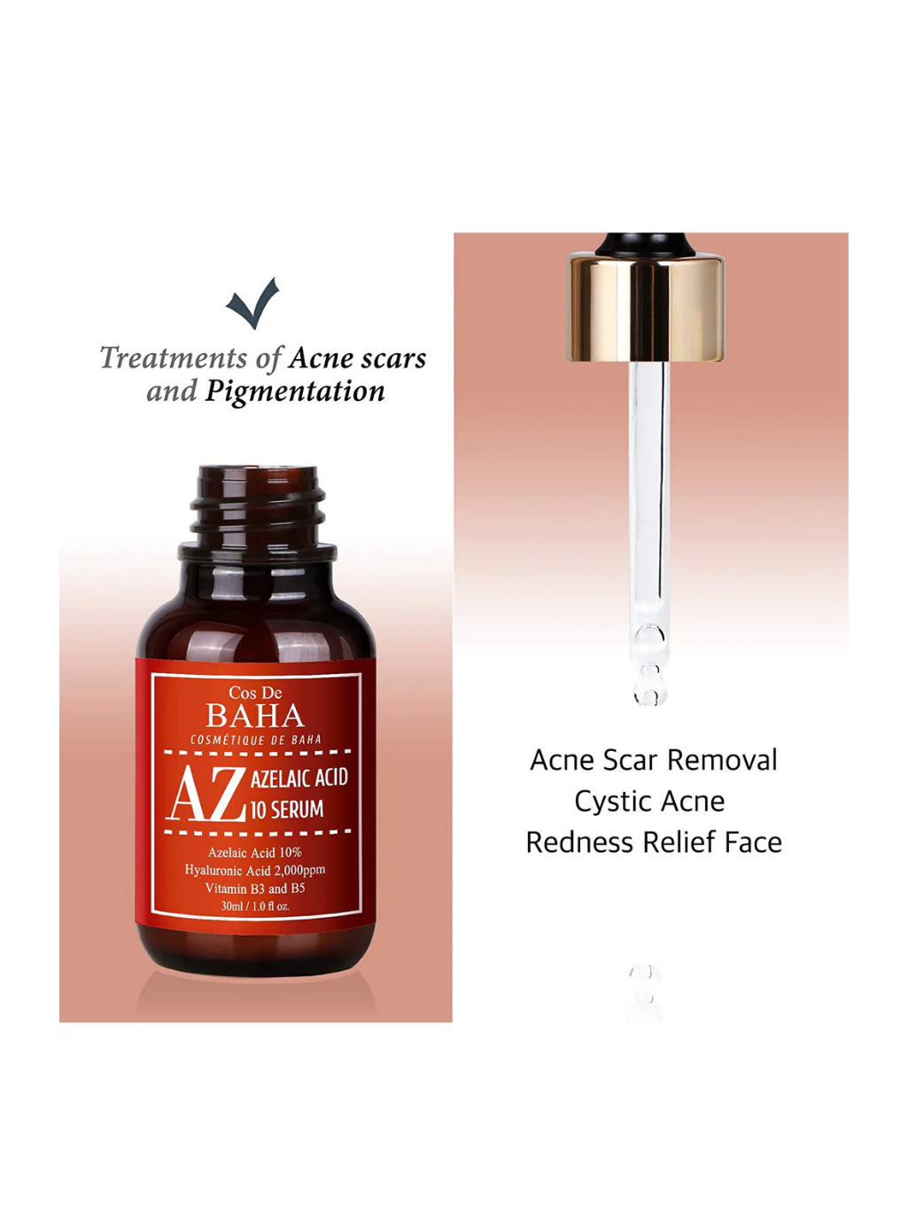 Cos De Baha Vitamin C 15% Facial Serum with L-Ascorbic Acid & Vitamin B5 – 30ml