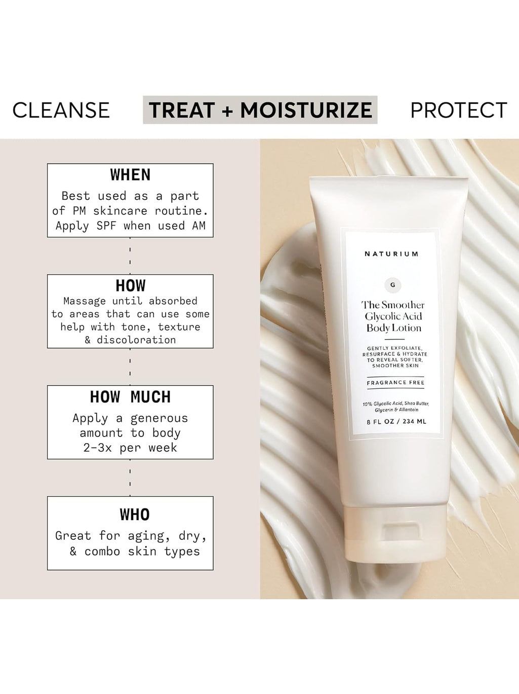 Naturium The Smoother Glycolic Acid Body Lotion-234ml NaturiumGreenhouse Mall Suit 25, Ngong Road, Kilimani, Nairobi Kenya
