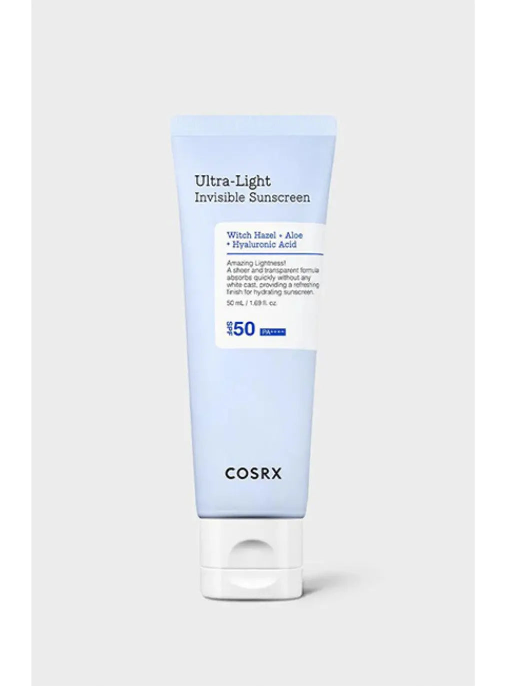 COSRX Ultra-Light Invisible Sunscreen SPF 50 PA++++ – 50ml CosrxGreenhouse Mall Suit 25, Ngong Road, Nairobi Kenya