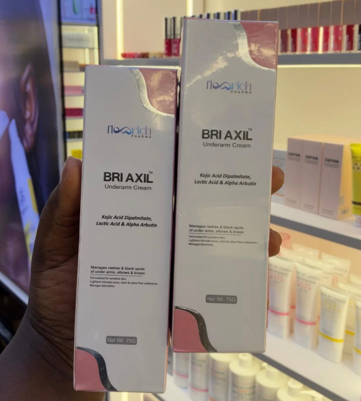 Bri Axil Under-Arm Cream-75g Bandari BeautyGreenhouse Mall Suit 25, Ngong Road, Kilimani, Nairobi Kenya