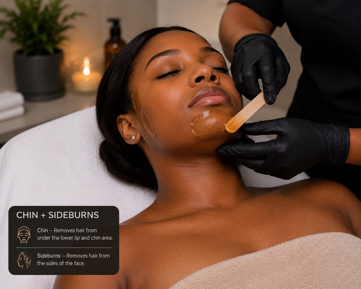 Luna Chin + Side buns Waxing Luna Medi SpaGreenhouse Mall Suit 25, Ngong Road, Kilimani, Nairobi Kenya