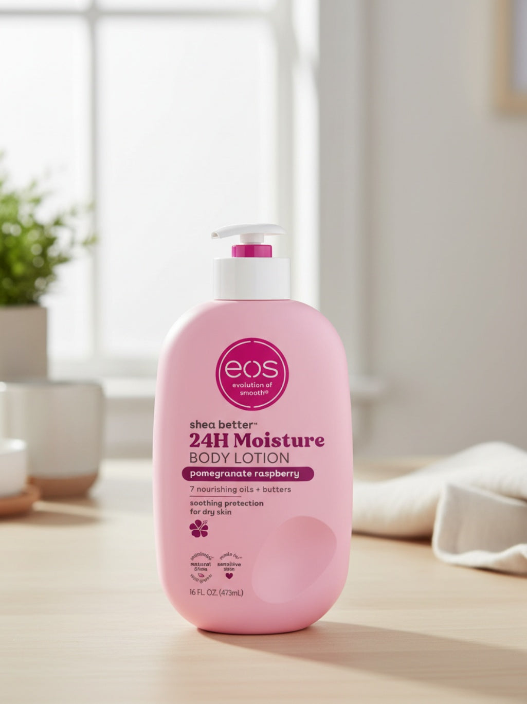 eos Shea Better Pomegranate raspberry Body Lotion 473ml view 2